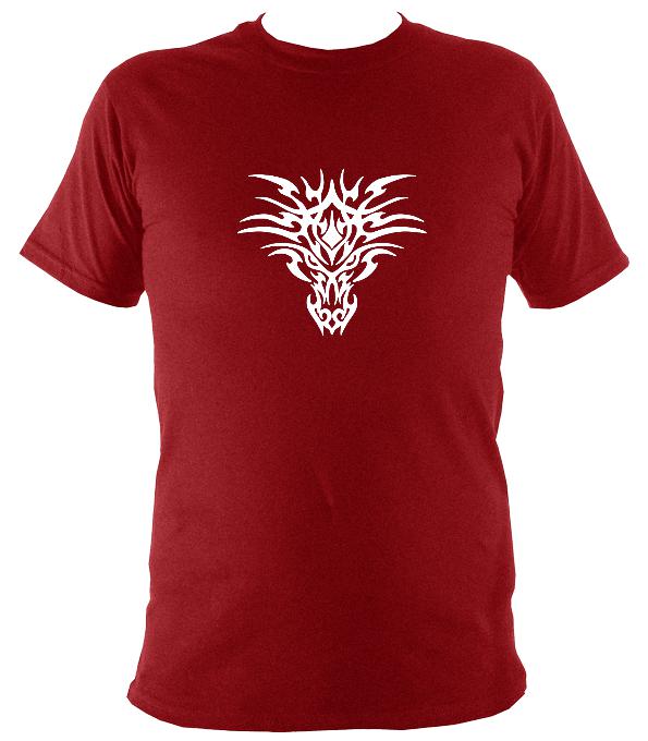 Tribal Dragon Tattoo T-shirt - T-shirt - Antique Cherry Red - Mudchutney