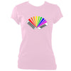 update alt-text with template Rainbow Chromatic Accordion Ladies Fitted T-shirt - T-shirt - Light Pink - Mudchutney