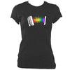 update alt-text with template Rainbow Sound Wave Piano Accordion Fitted T-shirt - T-shirt - Dark Heather - Mudchutney