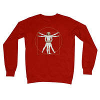 Da Vinci Vitruvian Man Concertina Crew Neck Sweatshirt