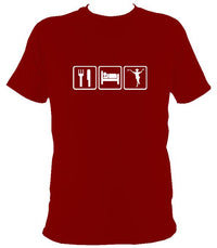 Eat, Sleep, Dance Morris T-shirt - T-shirt - Cardinal Red - Mudchutney
