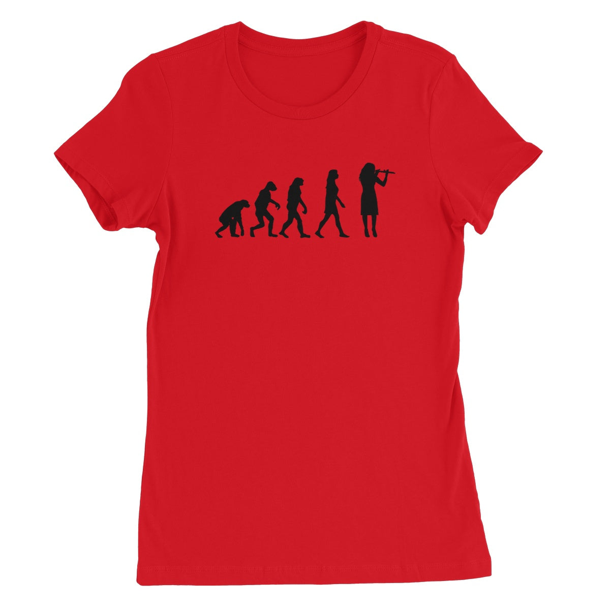 Evolution of Female Flute Players Women's Favourite T-Shirt