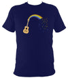 Rainbow Guitar Spouting Colourful Music T-Shirt - T-shirt - Navy - Mudchutney