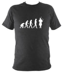 Evolution of Bagpipe Players T-shirt - T-shirt - Dark Heather - Mudchutney