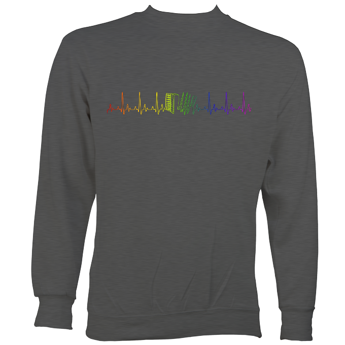 Heartbeat Rainbow Accordion Sweatshirt