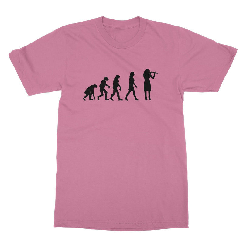 Evolution of Female Flute Players Softstyle T-Shirt