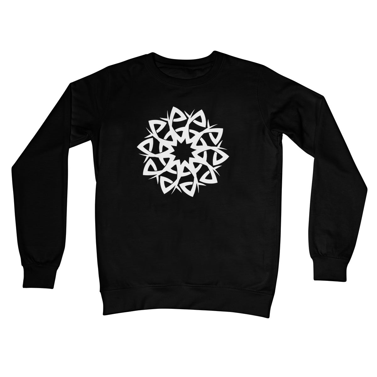 Celtic Style Flower Crew Neck Sweatshirt