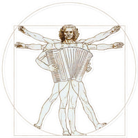 Da Vinci Vitruvian Man Accordion Sticker