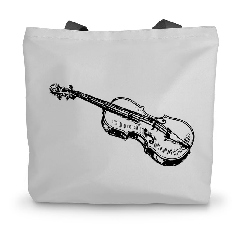 Fiddle Sketch Canvas Tote Bag
