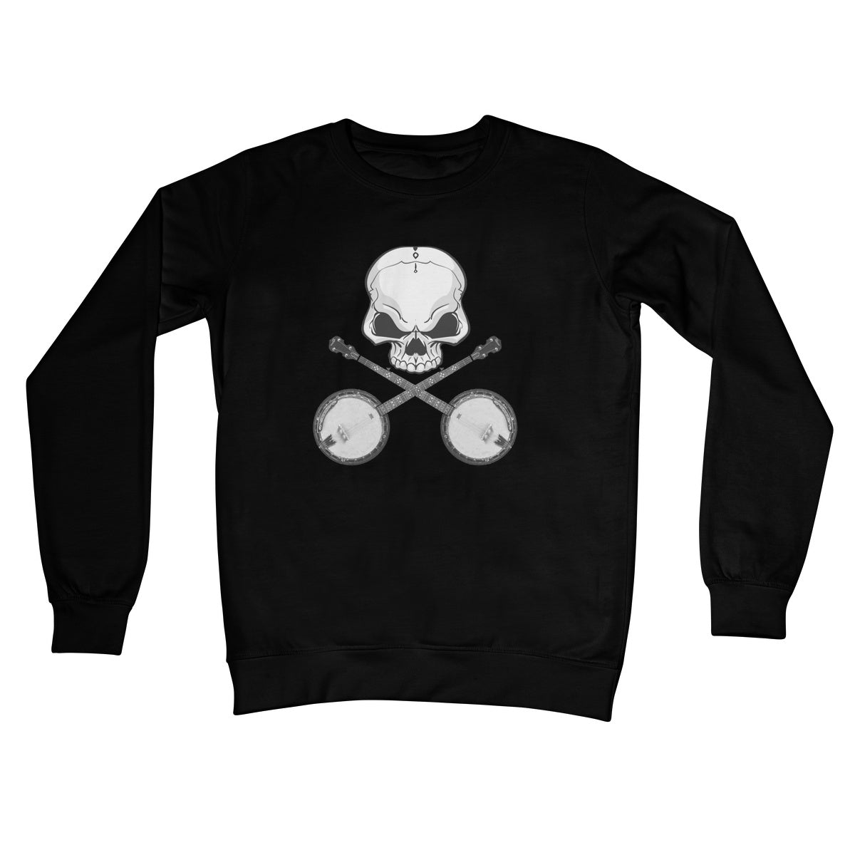 Skull and crossed Banjos Crew Neck Sweatshirt