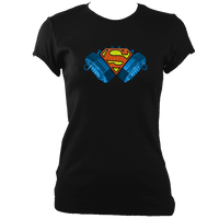 Concertina Superman Women's Fitted T-shirt
