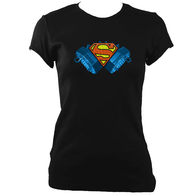 Concertina Superman Women's Fitted T-shirt