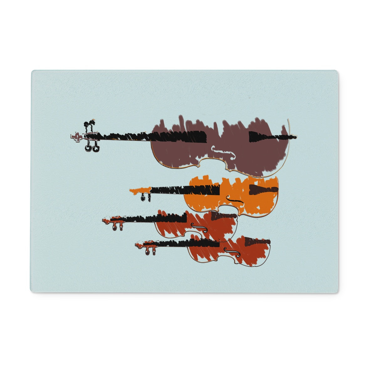 String quartet Glass Chopping Board