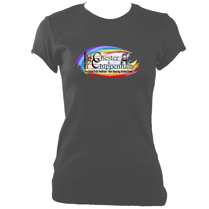 Chester & Chippenham Folk Festival Ladies FItted T-shirt