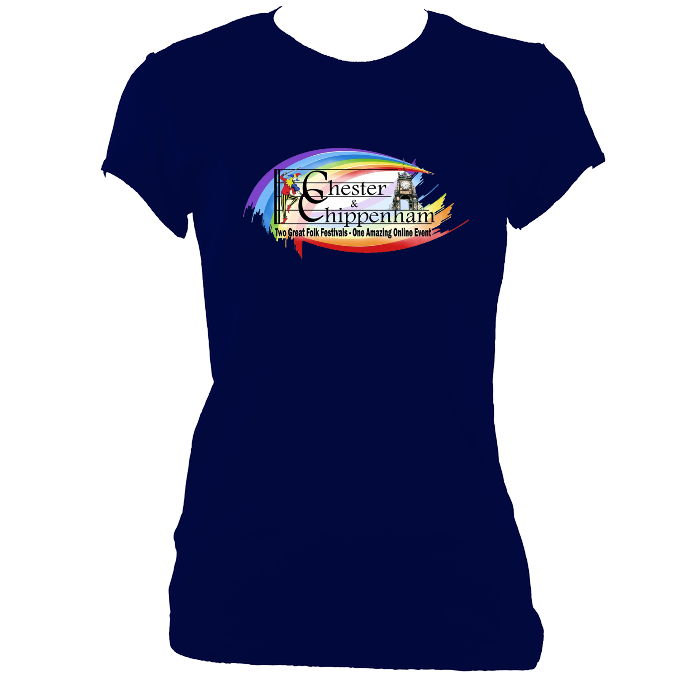 Chester & Chippenham Folk Festival Ladies FItted T-shirt