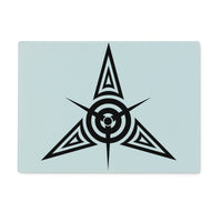 Tribal Star Tattoo Glass Chopping Board