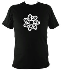 Celtic Woven Flower Knot T-Shirt - T-shirt - Black - Mudchutney