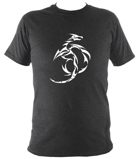 Tribal Dragon T-shirt - T-shirt - Dark Heather - Mudchutney