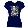 update alt-text with template Cambridge Folk Festival - Design 5 - Women's Fitted T-Shirt - T-shirt - White - Mudchutney