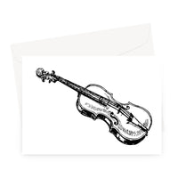 Fiddle Sketch Greeting Card