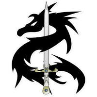 Dragon & Sword Sticker
