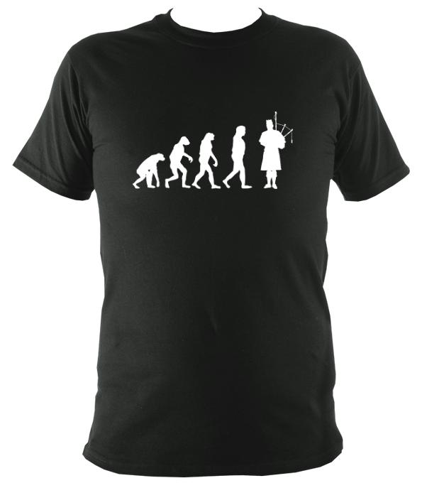 Evolution of Bagpipe Players T-shirt - T-shirt - Forest - Mudchutney