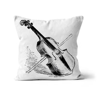 Fiddle and Bow Sketch Cushion