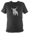 Tribal Bull T-shirt - T-shirt - Dark Heather - Mudchutney