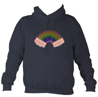 Rainbow Accordion Hoodie-Hoodie-Denim-Mudchutney