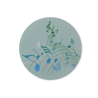 Abstract Music Score Glass Chopping Board