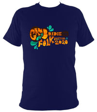 Cambridge Folk Festival - Design 8 - T-shirt - T-shirt - Navy - Mudchutney