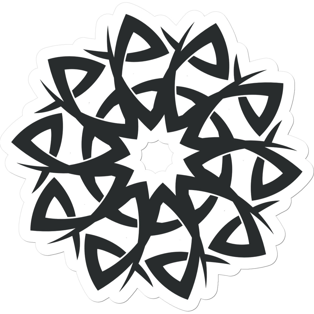 Celtic Style Flower Sticker
