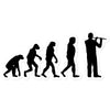 Evolution of Flute Players Sticker