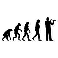 Evolution of Flute Players Sticker