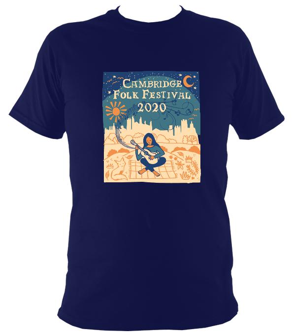 Cambridge Folk Festival - Design 6 - T-shirt - T-shirt - Navy - Mudchutney