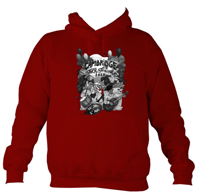 Cambridge Folk Festival - Design 5 - Hoodie-Hoodie-Red hot chilli-Mudchutney