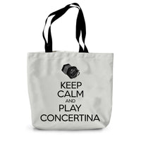 Keep Calm & Play Anglo Concertina Canvas Tote Bag