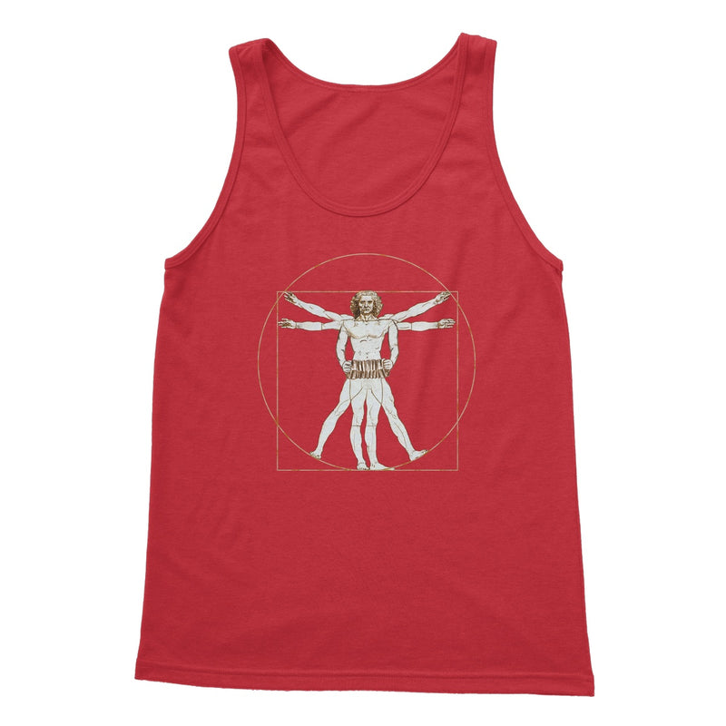 Da Vinci Vitruvian Man Concertina Tank Top