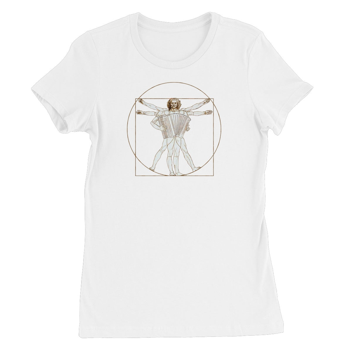 Da Vinci Vitruvian Man Accordion Women's T-Shirt