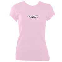 update alt-text with template Flook Ladies Fitted T-shirt - T-shirt - Light Pink - Mudchutney