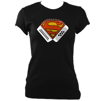 Melodeon Superhero Ladies Fitted T-shirt