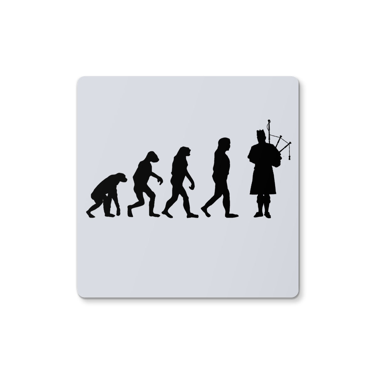 Evolution of Bagpipe players Coaster
