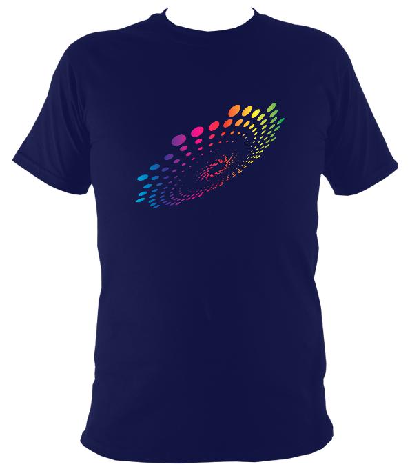 Coloured Spiral Dots T-shirt - T-shirt - Navy - Mudchutney