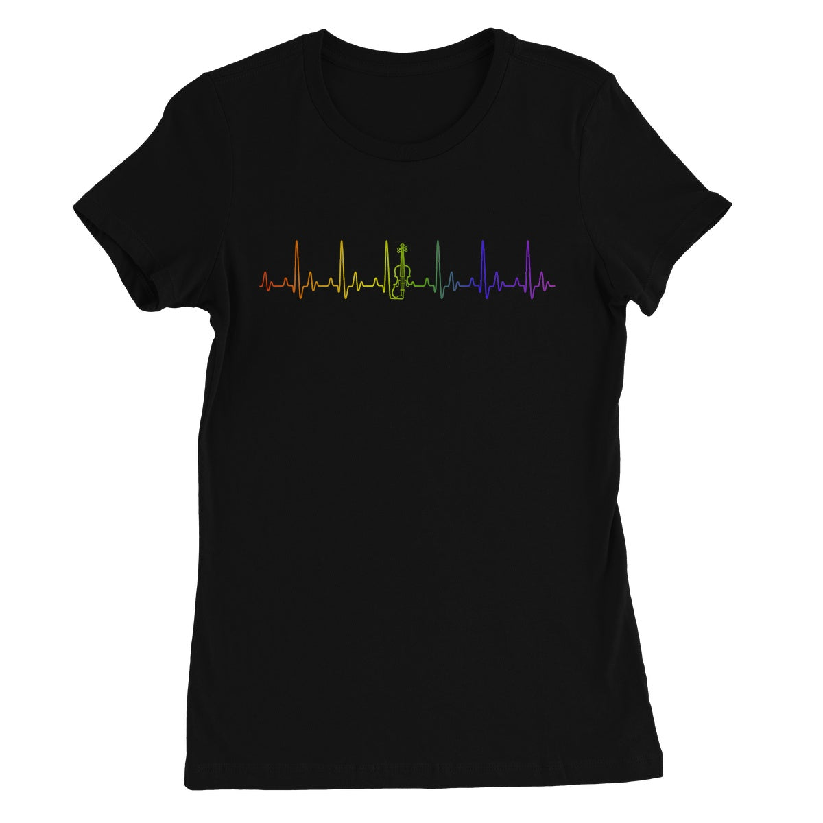 Rainbow Heartbeat Fiddle Women's T-Shirt