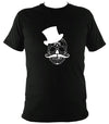 Skull in Top Hat T-shirt - T-shirt - Black - Mudchutney