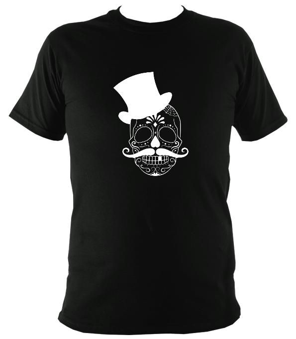 Skull in Top Hat T-shirt - T-shirt - Black - Mudchutney
