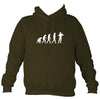 Evolution of Fiddle Players Hoodie-Hoodie-Olive green-Mudchutney