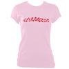 update alt-text with template Hearts Musical Stave Ladies Fitted T-shirt - T-shirt - Light Pink - Mudchutney