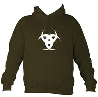 Tribal 3 Moons Hoodie-Hoodie-Olive green-Mudchutney