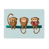 Play No Accordion Monkeys Glass Chopping Board